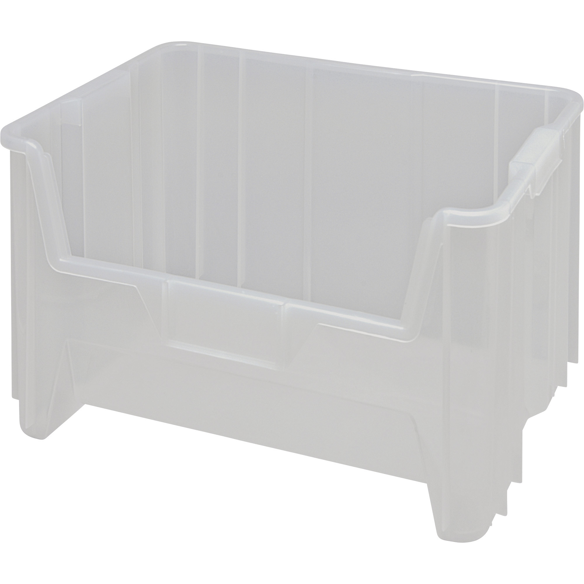 Quantum Storage Clear Hopper Storage Bins, 3 bins: 15 1/4in.L x 19 7/8in.W x 12 1/2in.H ea., Model# QGH700CLCS